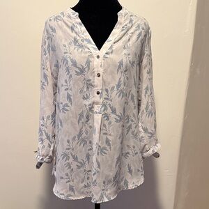 Ivanka Trump Floral Button-Up Blouse